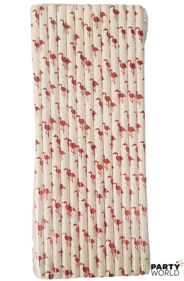 Flamingo Paper Straws (25)