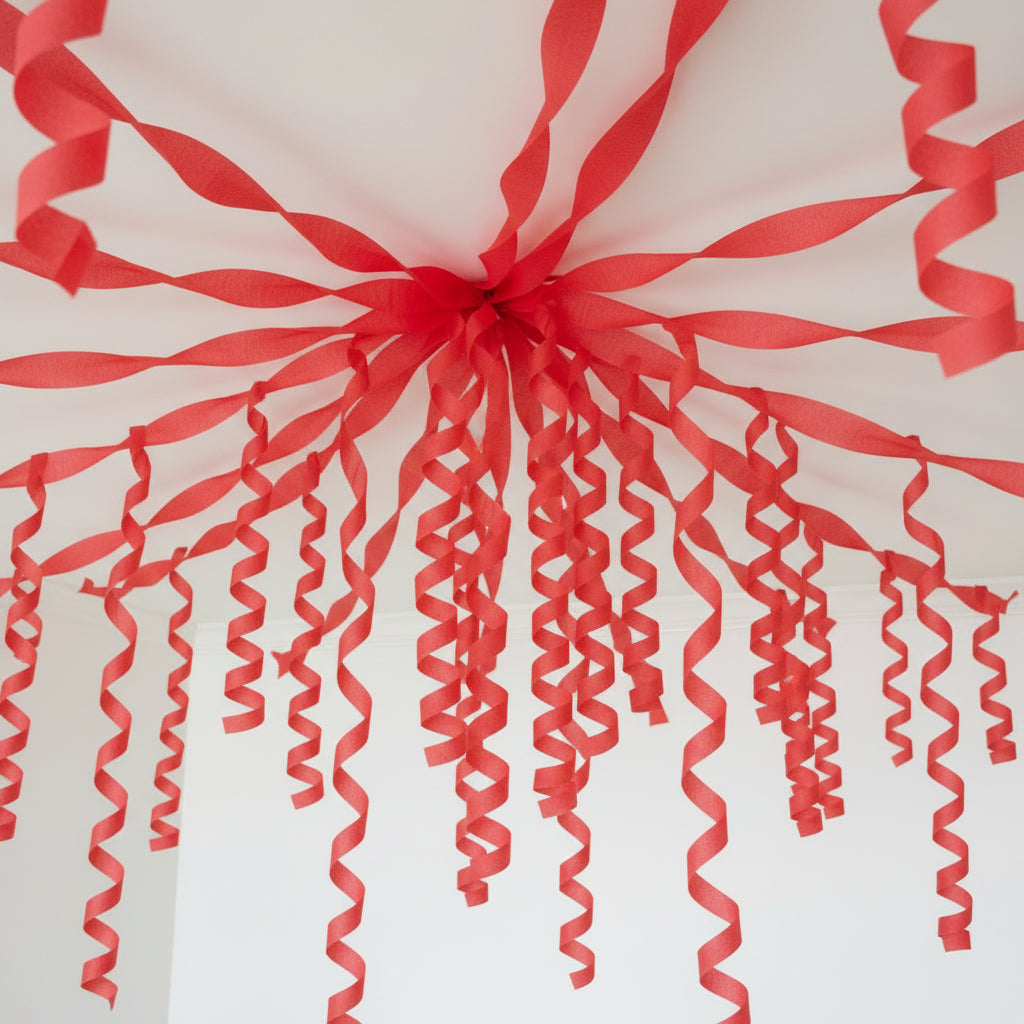 Crepe Streamers 24m Red 2pk