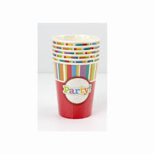 Red Pattern Party Cups (6pk)