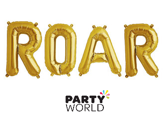 Roar Gold Foil Balloon Banner