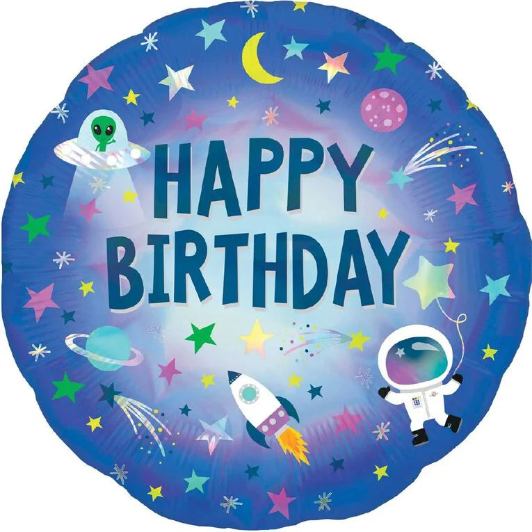 Foil Balloon 18" Happy Birthday - Rocket