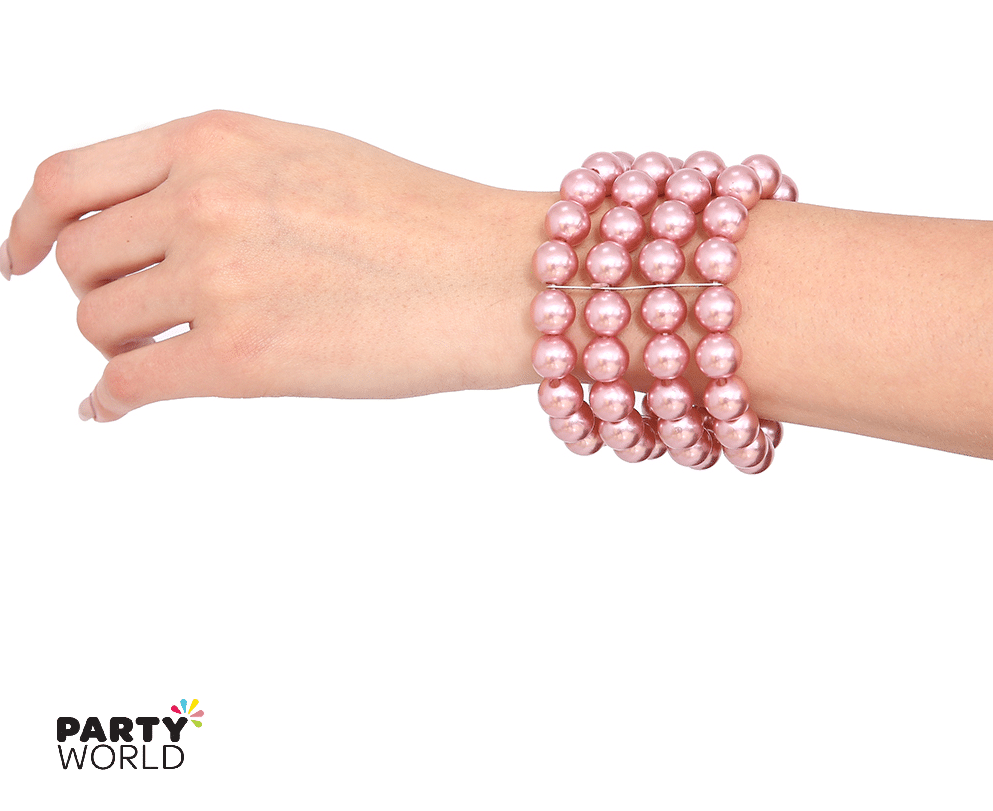Roaring 20's Rose Gold Faux Pearl Bracelet