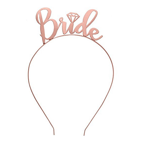 Bride Rose Gold Metal Tiara Headband - Seconds