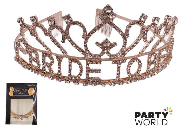 Gold Bride To Be Metal Tiara - Christchurch store pickup only, not for delivery