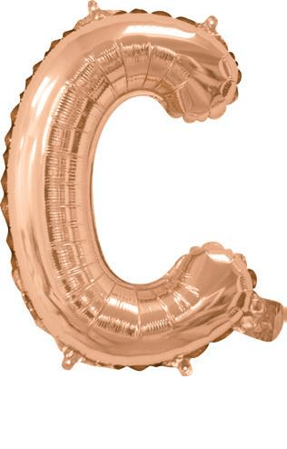 Rose Gold Letter C Foil Mini Balloon