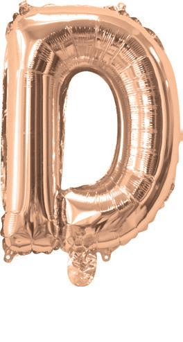 Rose Gold Letter D Foil Mini Balloon