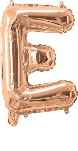 Rose Gold Letter E Foil Mini Balloon