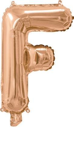 Rose Gold Letter F Foil Mini Balloon