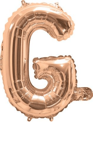 Rose Gold Letter G Foil Mini Balloon