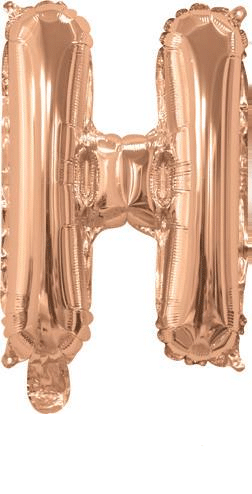 Rose Gold Letter H Foil Mini Balloon