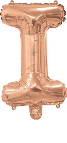 Rose Gold Letter I Foil Mini Balloon