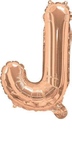 Rose Gold Letter J Foil Mini Balloon