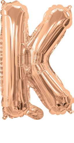 Rose Gold Letter K Foil Mini Balloon