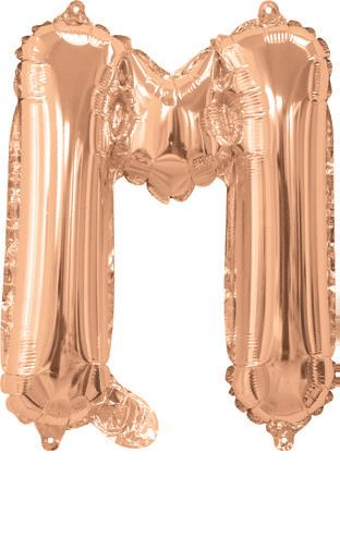 Rose Gold Letter M Foil Mini Balloon
