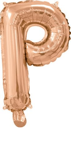 Rose Gold Letter P Foil Mini Balloon