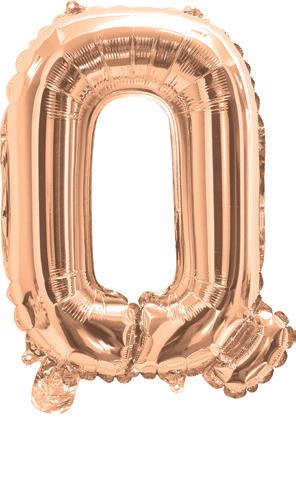 Rose Gold Letter Q Foil Mini Balloon