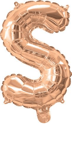 Rose Gold Letter S Foil Mini Balloon