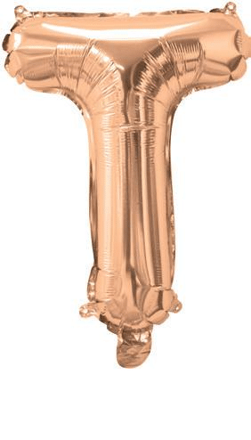 Rose Gold Letter T Foil Mini Balloon