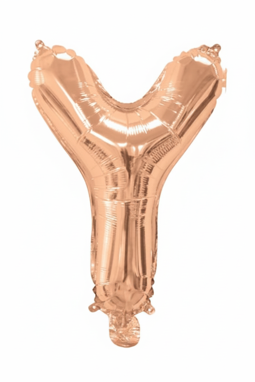 Rose Gold Letter Y Foil Mini Balloon