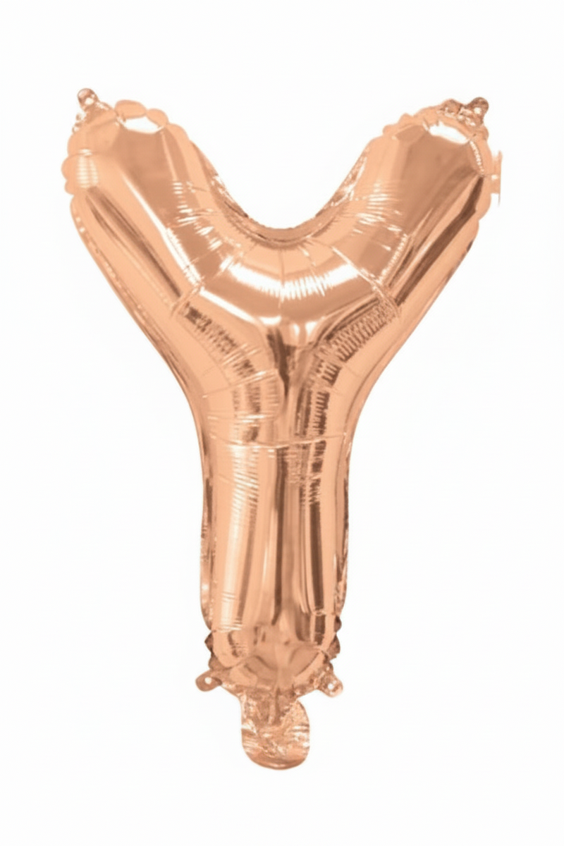 Rose Gold Letter Y Foil Mini Balloon