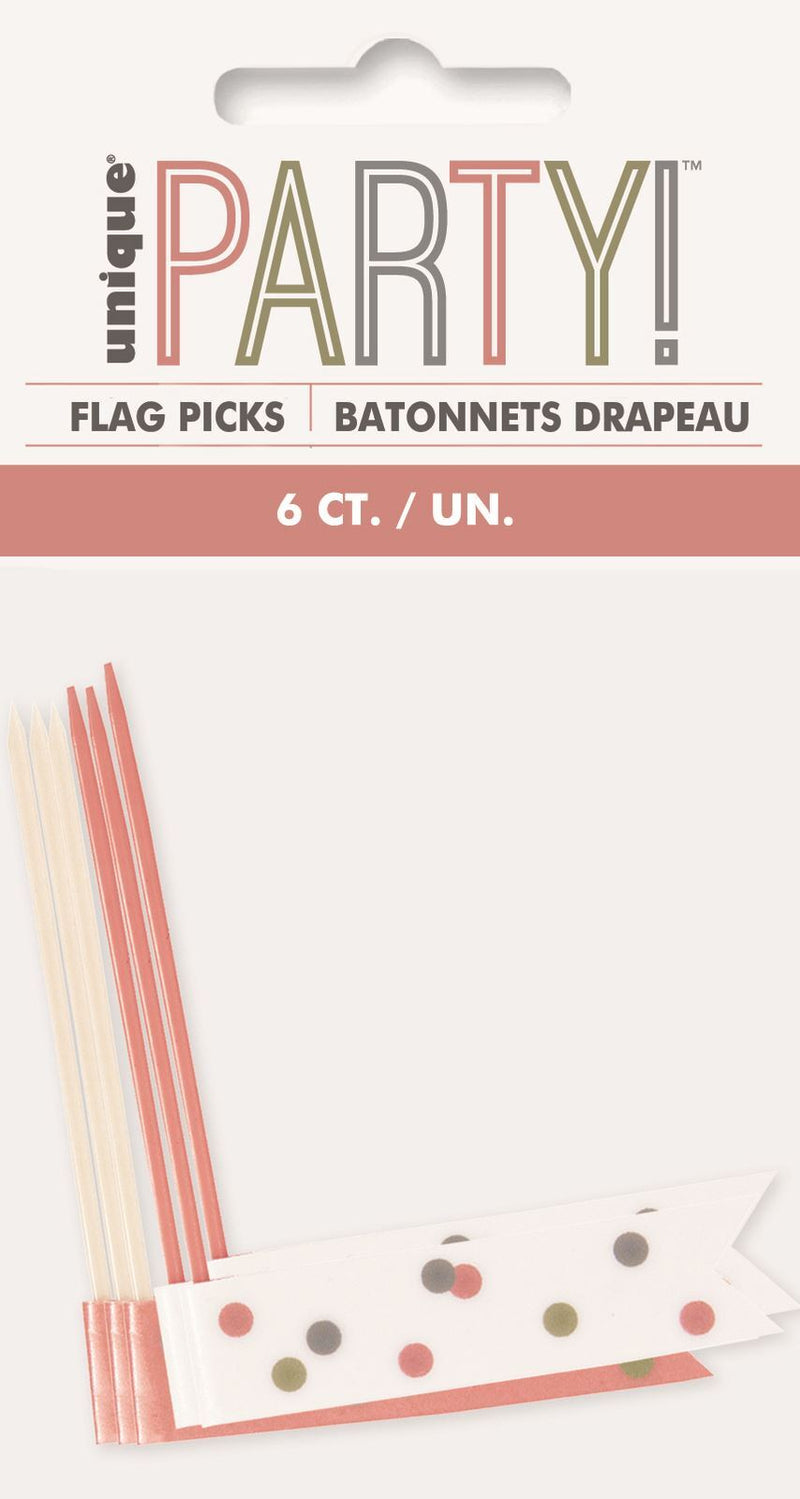 Rose Gold Flag Picks (6)