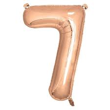 Giant Rose Gold Foil Number Balloon  (Approx. 86cm) - 7