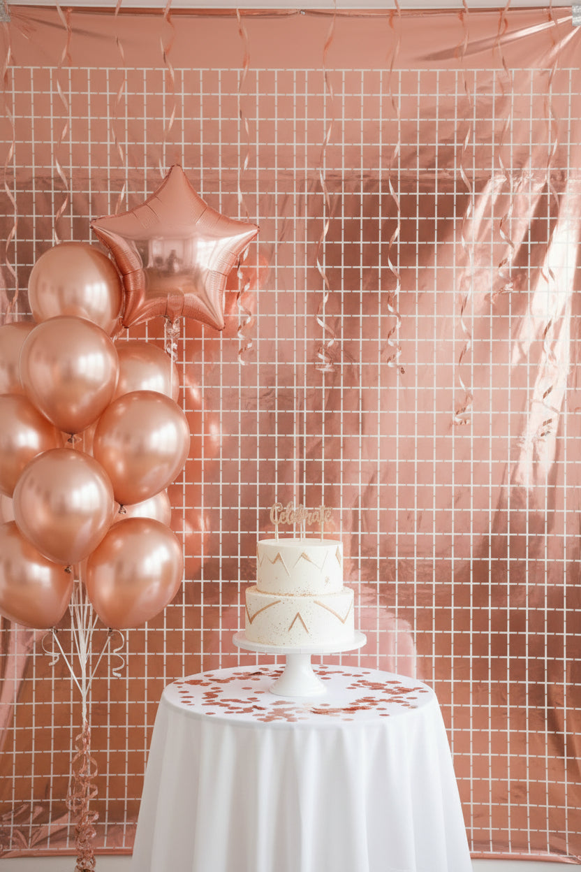 Foil BackDrop Rose Gold 2m x 90cm