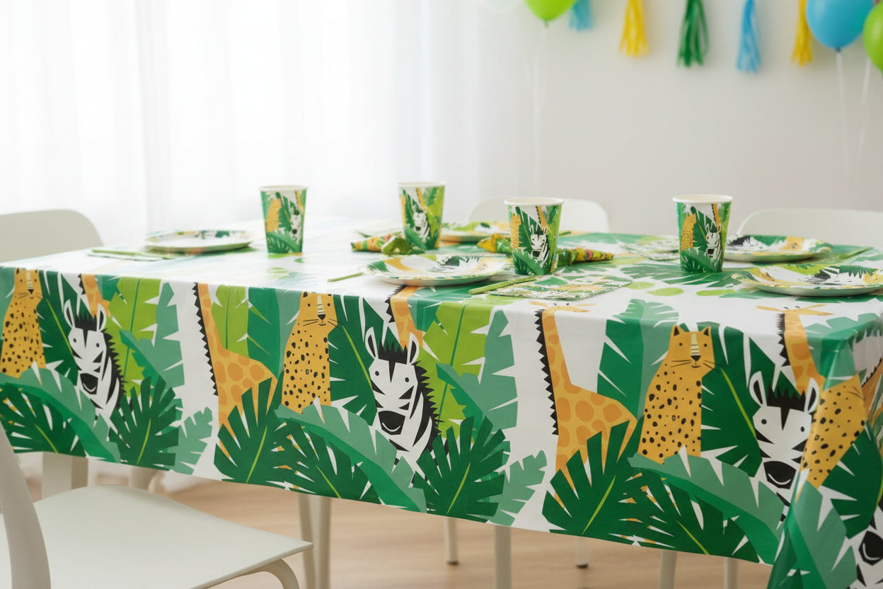 Safari Plastic Table Cover - Rectangle