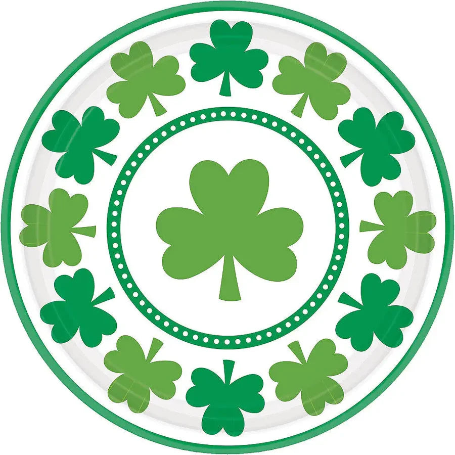 St. Patricks Day - Shamrock Paper Plates 8pk