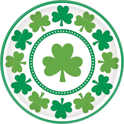 St. Patricks Day - Shamrock Paper Plates 8pk