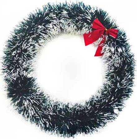 Christmas Tinsel Wreath 38cm - Christchurch store pick up only (not for delivery)