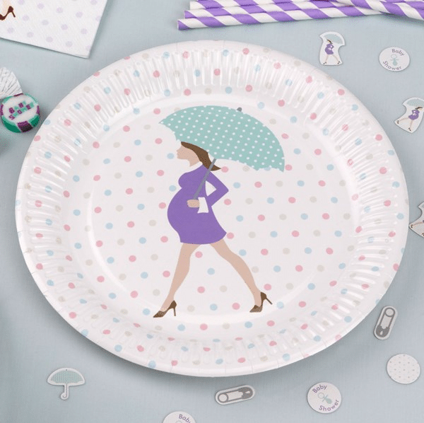 Showered With Love Paper Plates 9in (8)