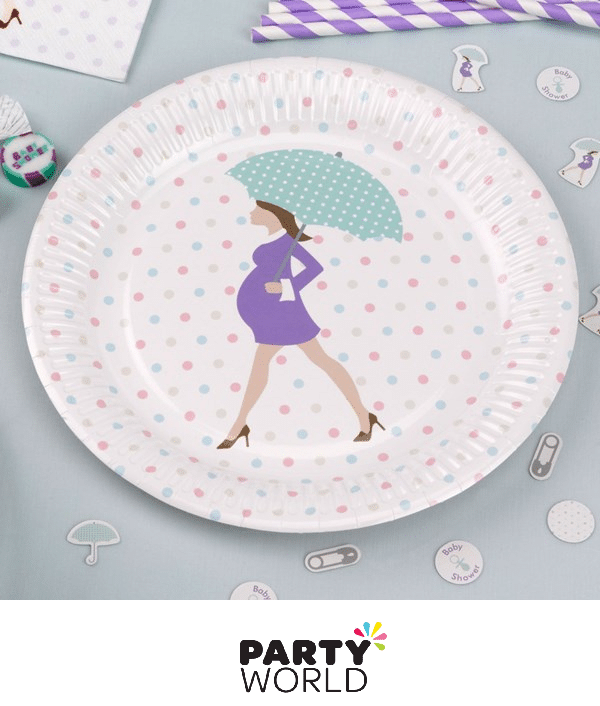 Showered With Love Paper Plates 9in (8)