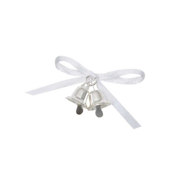 Plastic Silver Wedding Bells (12)
