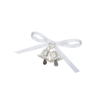 Plastic Silver Wedding Bells (12)