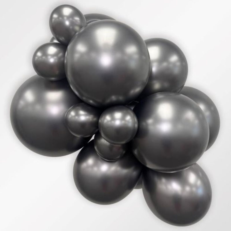 Balloon Single Silk Midnight Grey 30cm