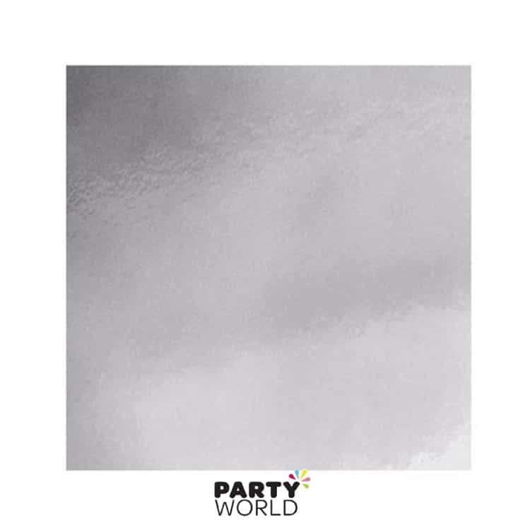 Silver Square Cake Board 2mm x 25cm