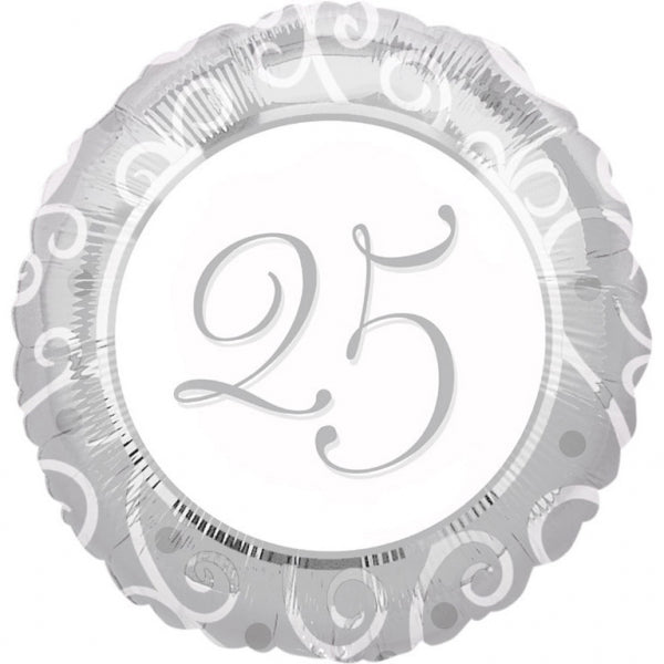 Foil Balloon 25th Silver Anniversary