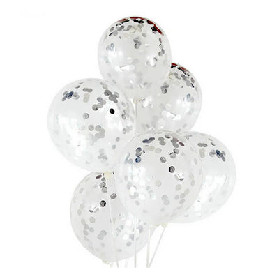 Confetti Balloons 3pk - Silver Iridescent