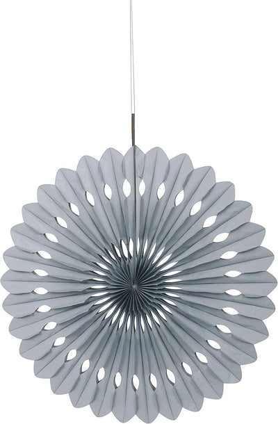 Tissue Paper Fan Silver - 40cm
