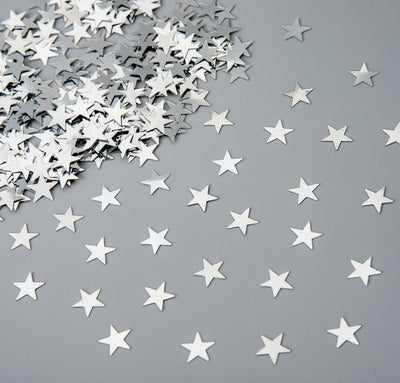 Scatter Confetti Stars Silver