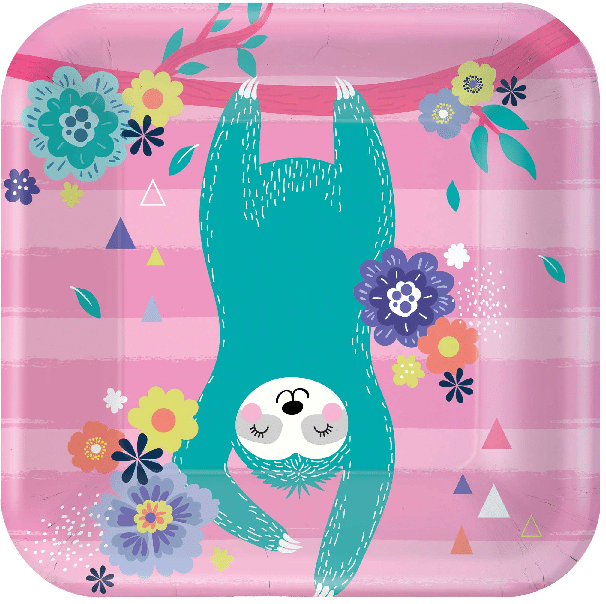 Sloth 7 inch Paper Plates (8pk)