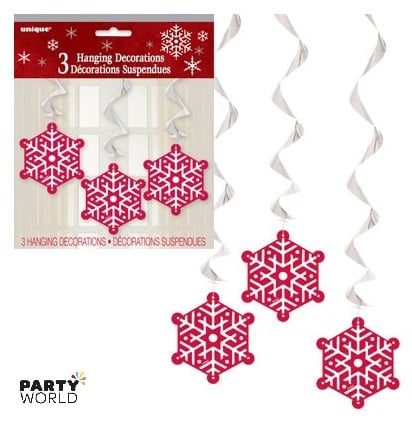 Sparkle Tree Snowflake Hanging Decorations (3)