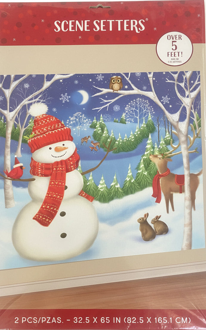 Christmas Snowman Scene Setter