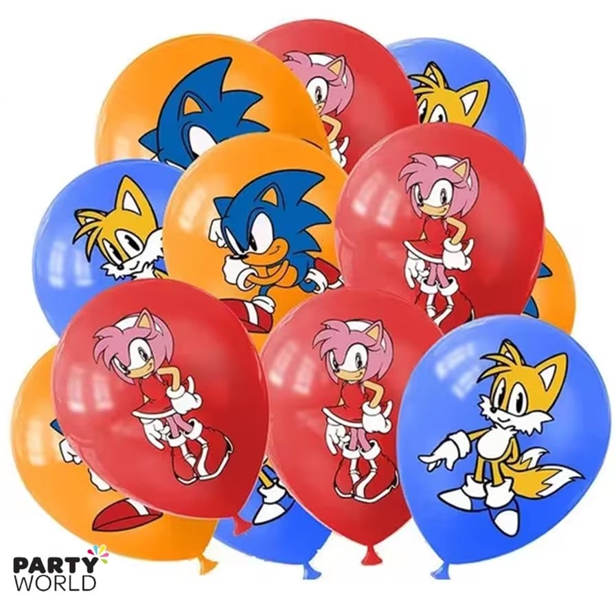 Sonic The Hedgehog Latex Balloons (8pk)