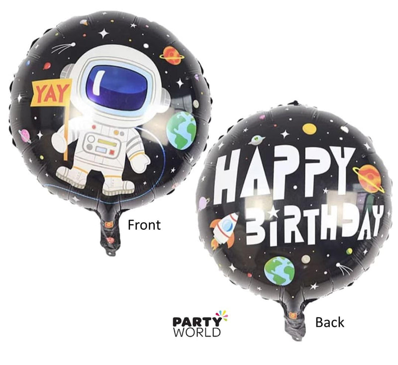 Space Party Birthday Foil Balloon 45cm