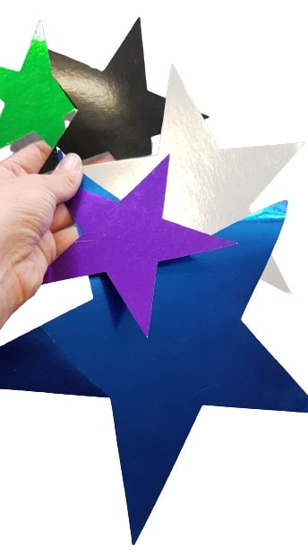 Star Cutouts 20.5cm (3pcs) - BLACK