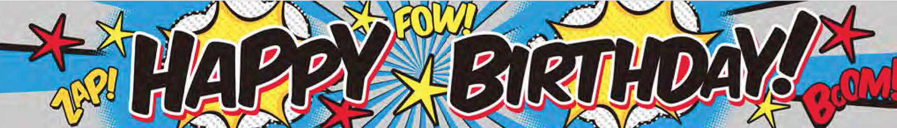 Happy Birthday Banner -  Super Hero