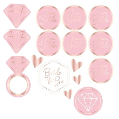 Bride To Be & Team Bride Rose Gold Foil Temporary Tattoos