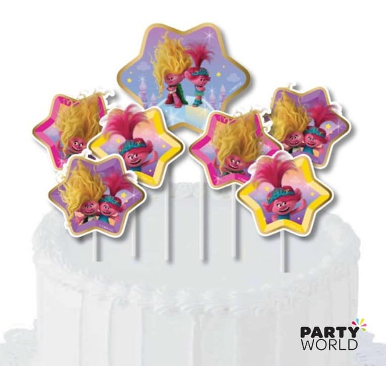 Trolls Party Paper Cake Decorating Kit (7pcs)